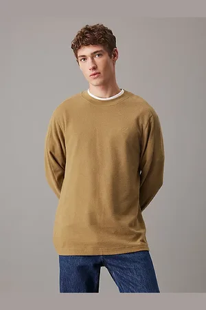 Calvin Klein T-shirt a maniche lunghe a costine spazzolata