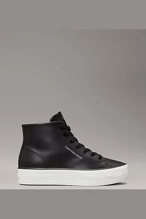Calvin Klein Sneaker a collo alto con plateau in pelle
