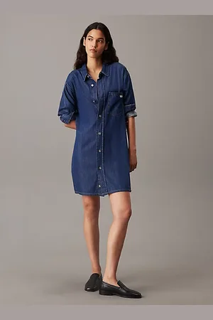 Calvin Klein Abito chemisier di jeans con cintura