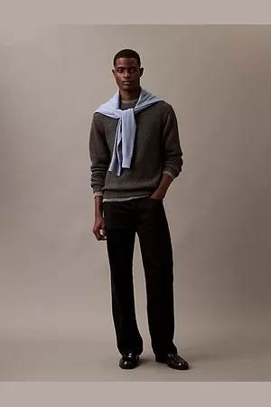 Calvin Klein Maglione girocollo in misto lana a costine