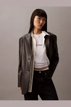 Calvin Klein Blazer di pelle slim