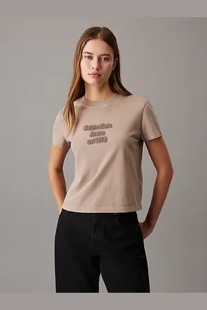 Calvin Klein T-shirt con logo lavata slim