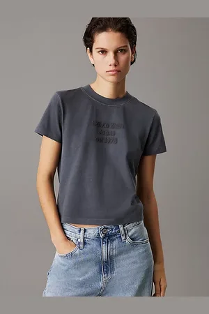 Calvin Klein T-shirt con logo lavata slim