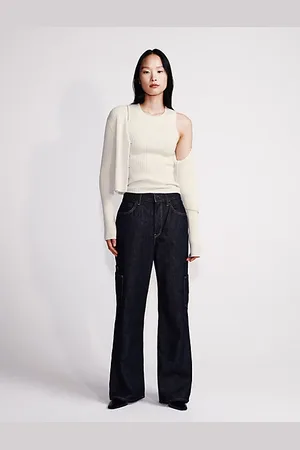 Calvin Klein Jeans a vita alta con gamba larga