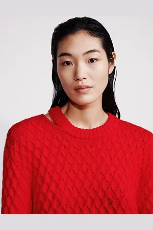 Calvin Klein Maglione in lana merino lavorazione a maglia intrecciata taglio relaxed