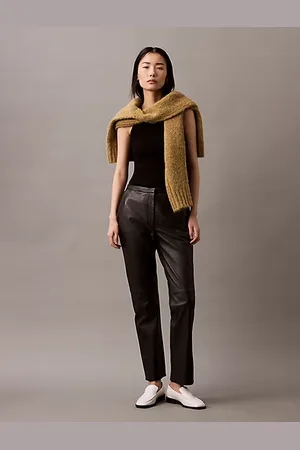 Calvin Klein Pantaloni slim in pelle