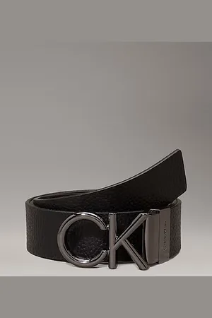 Calvin Klein Cintura double-face in pelle con logo