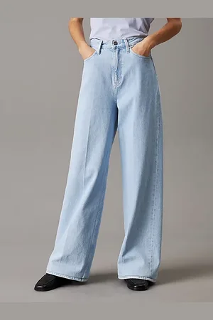 Calvin Klein Jeans a vita alta con gamba larga