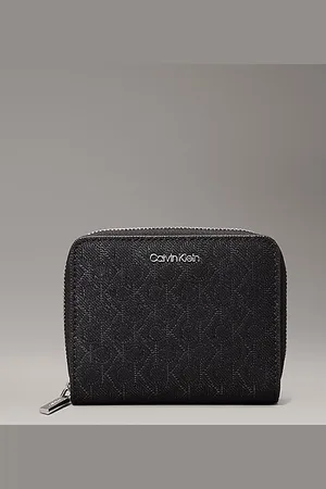 Calvin Klein Portafoglio con zip integrale con logo RFID