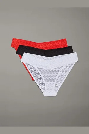Calvin Klein Slip classico in pizzo in confezione da 3 - Icon Logo Lace