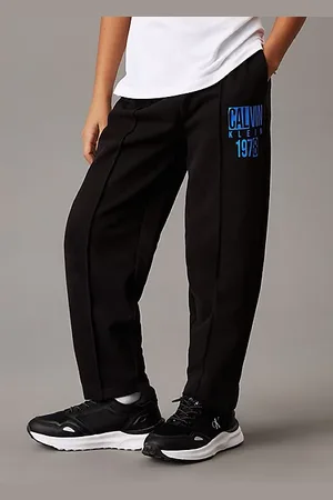 Calvin Klein Pantaloni da tuta in spugna con nervature taglio relaxed