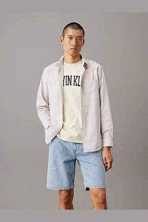 Calvin Klein Camicia a righe in popeline elasticizzato