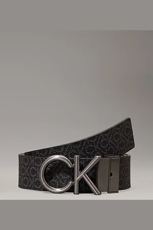 Calvin Klein Cintura double-face in pelle con logo