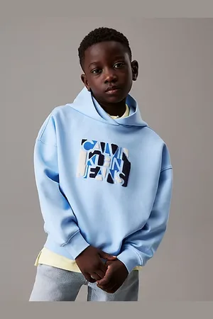 Calvin Klein Felpa con cappuccio e logo retata taglio relaxed