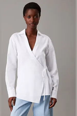 Calvin Klein Camicia a portafoglio in popeline taglio relaxed