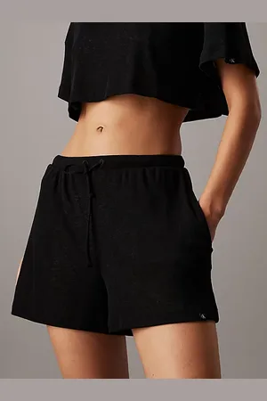 Calvin Klein Pantaloncini con logo da mare in jersey a costine taglio relaxed