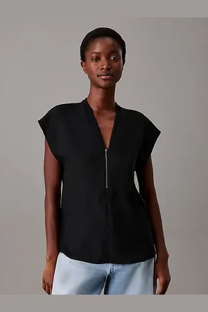 Calvin Klein Camicia in georgette con zip