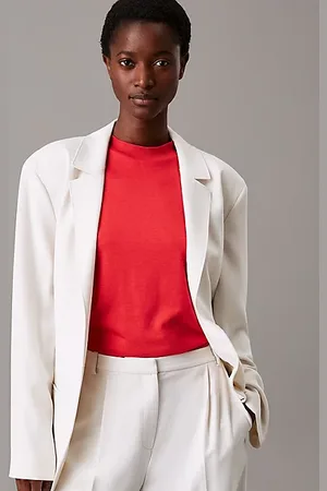 Calvin Klein Blazer in twill con cintura da viaggio