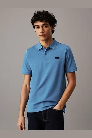 Calvin Klein Camicia polo slim con colletto elasticizzato in piqué