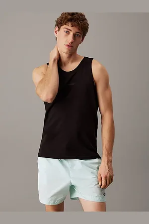 Calvin Klein Canotta da mare in lino e cotone