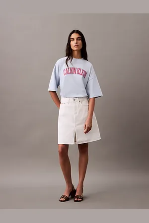 Calvin Klein T-shirt con logo boxy in stile college