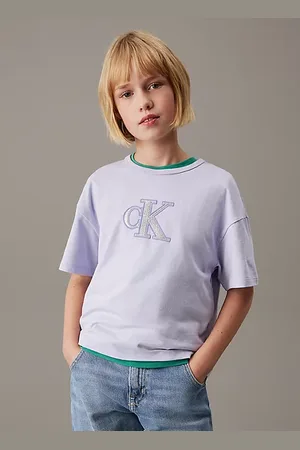 Calvin Klein T-shirt con logo taglio squadrato