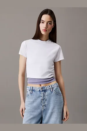 Calvin Klein T-shirt corta in cotone elasticizzato