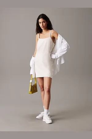 Calvin Klein Abito con corpetto in , cotone e lino