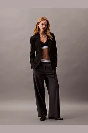 Calvin Klein Pantaloni in misto lana tropical