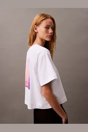 Calvin Klein T-shirt corta con stampa iridescente