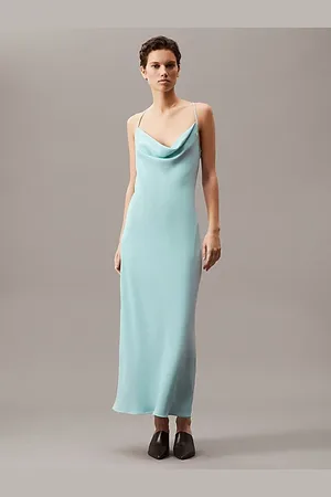 Calvin Klein Abito sottoveste in crêpe gessato