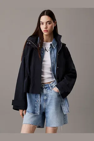Calvin Klein Giubbotto con cappuccio in morbido nylon taglio relaxed