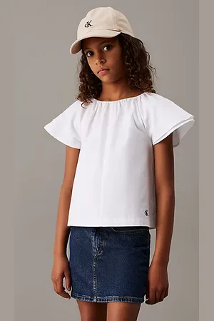 Calvin Klein Camicia con ruche in popeline taglio relaxed