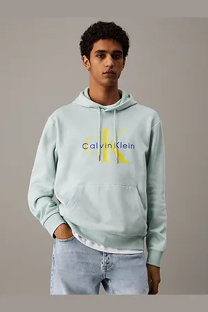 Calvin Klein Felpa con cappuccio con monogramma in felpa di cotone
