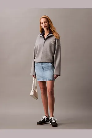 Calvin Klein Giacca con logo monogramma e zip corta