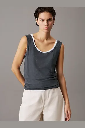 Calvin Klein Canottiera in jersey di lino slim