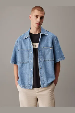 Calvin Klein Camicia di jeans a manica corta taglio relaxed