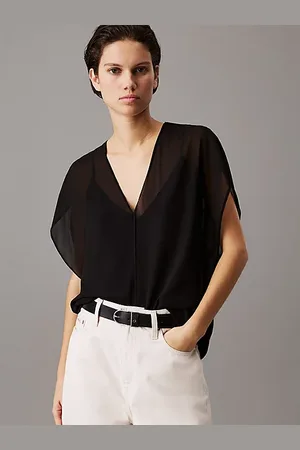 Calvin Klein Camicia trasparente in georgette taglio relaxed