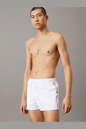 Calvin Klein Pantaloncini da bagno con cordoncino corto - Logo Tape