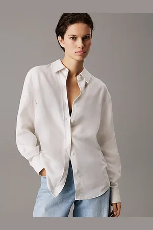 Calvin Klein Camicia in misto lino e lyocell