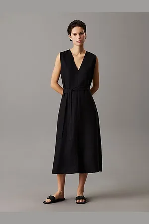 Calvin Klein Abito in misto lino e lyocell