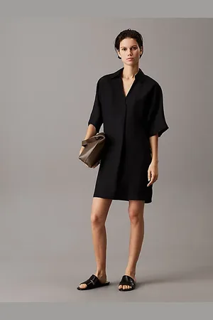 Calvin Klein Abito chemisier misto lino e lyocell