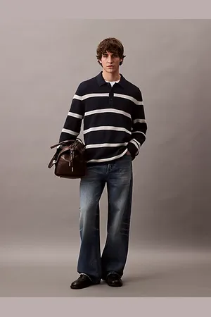 Calvin Klein Polo a righe taglio relaxed