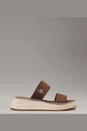 Calvin Klein Espadrillas con plateau in tela