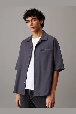 Calvin Klein Camicia in misto lino e lyocell taglio relaxed