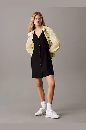 Calvin Klein Abito in morbida crêpe con bottoni