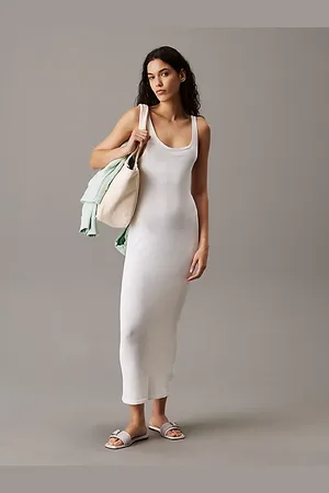 Calvin Klein Maxi abito in maglia morbida con laccio sul retro