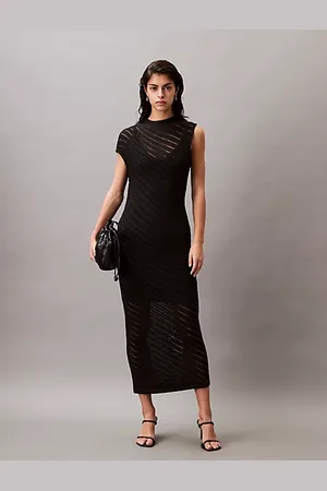 Calvin Klein Abito asimmetrico con scollo alla coreana