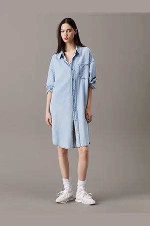 Calvin Klein Abito chemisier di jeans taglio relaxed