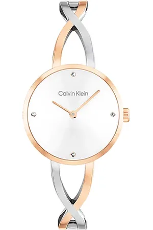 Calvin Klein Orologio con cinturino in acciaio placcato bicolore